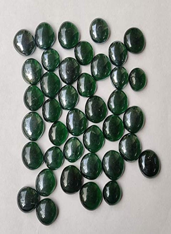 Parakh Sea Green Shaded Flat Round Marbles Pebbles for Vase Fillers, Glass Gems Stone, Table Scatter, Landscaping, Aquarium Fish Tank, Party Decoration, Crystal Rocks 300gm (40 Pieces) - Image 3